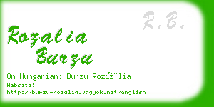 rozalia burzu business card